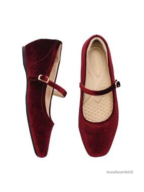Mary Jane Flat Shoes with Arch Support & Hidden Wedge Heel